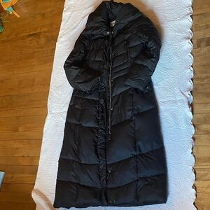 Cole Haan Women's Black Long Puffer Jacket